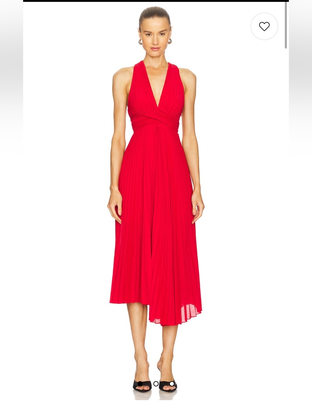 NWOT ALC Everly Pleated Dress in Rouge Red Pleated 0